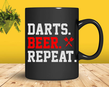 Darts Beer Repeat Dart-Player Funny Drinking Svg Png Cricut