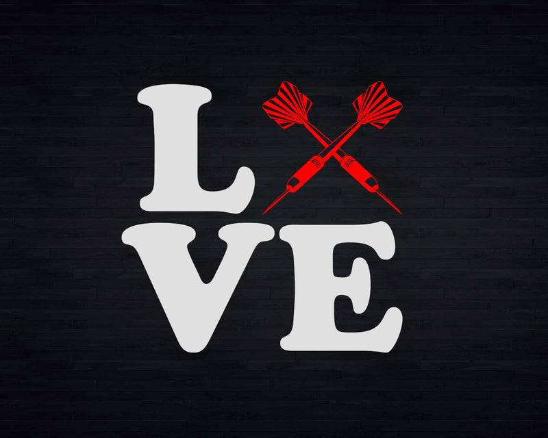 Darts love Svg Png Cricut Files