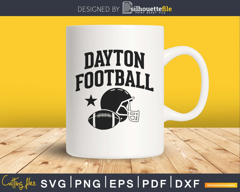 Dayton American Football Team svg png dxf cutting cut | Silhouettefile