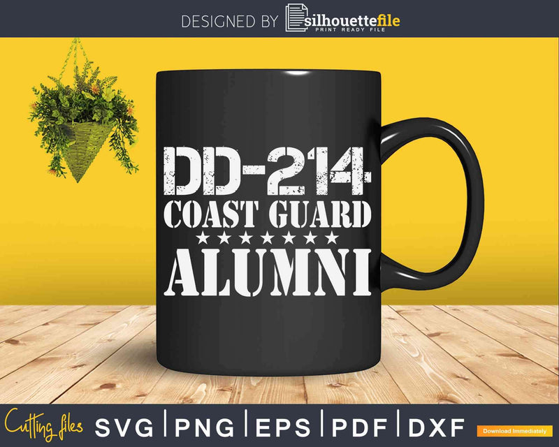 DD-214 US Coast Guard USCG Alumni Svg Dxf Printable Cut