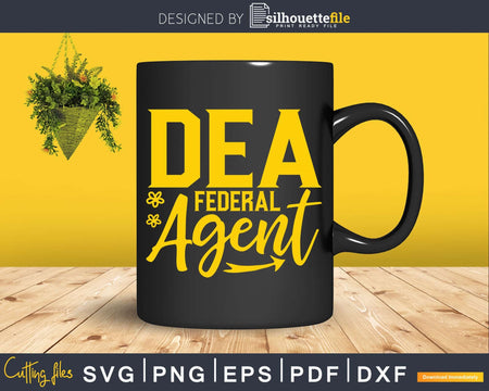 DEA Federal Agent Svg Dxf Cricut Files