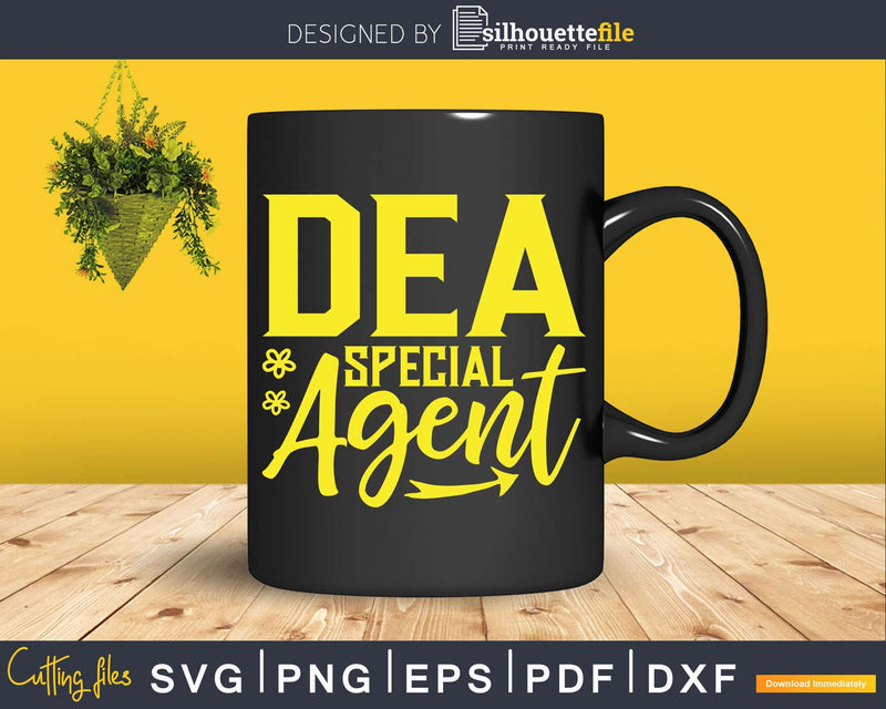 DEA Police Special Agent Law Enforcement Svg Dxf Cricut