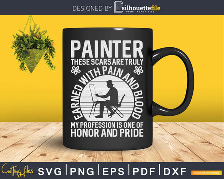 Decorator Scars Honor And Pride Painter Svg Dxf Png Cut