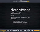 Detectorist Metal Detecting Definition Svg Dxf Cut Files