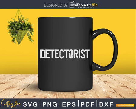 Detectorist Metal Detector Svg Dxf Cut Files