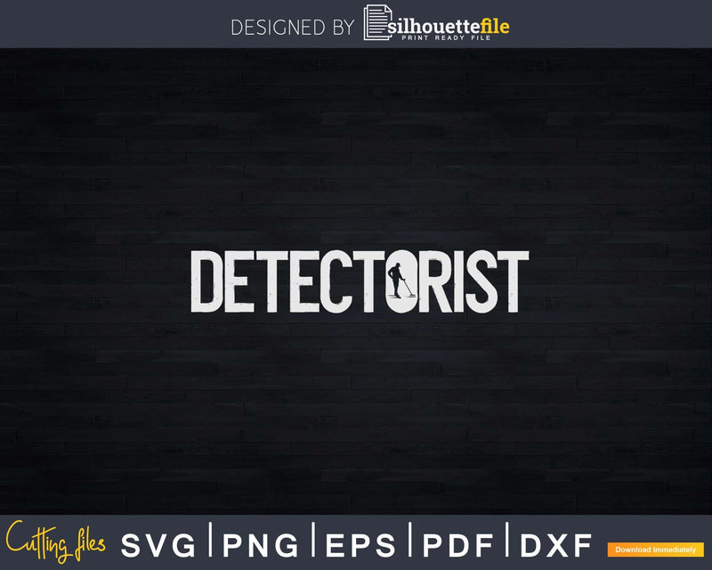 Detectorist Metal Detector Svg Dxf Cut Files