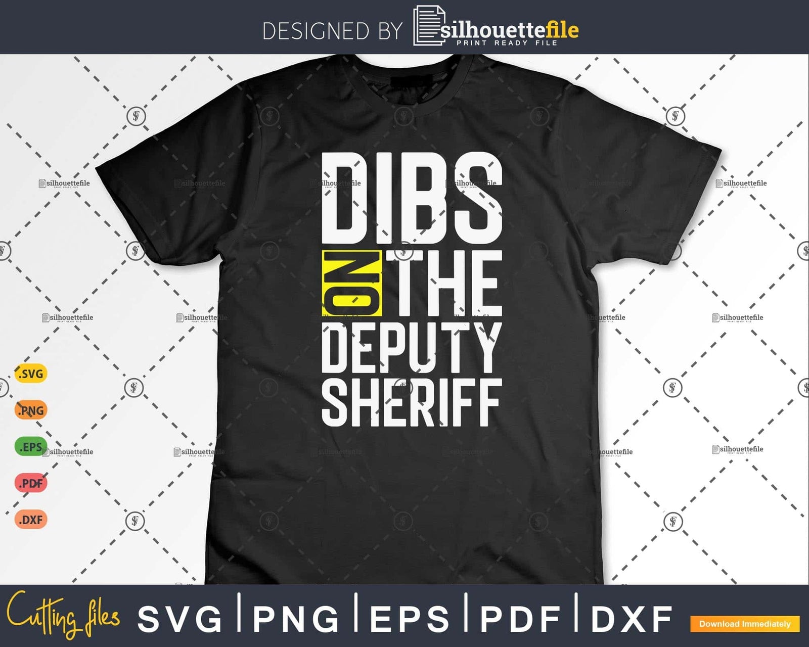 Dibs On The Deputy sheriff Deputy sheriff's Wife Gift Svg T-shirt ...