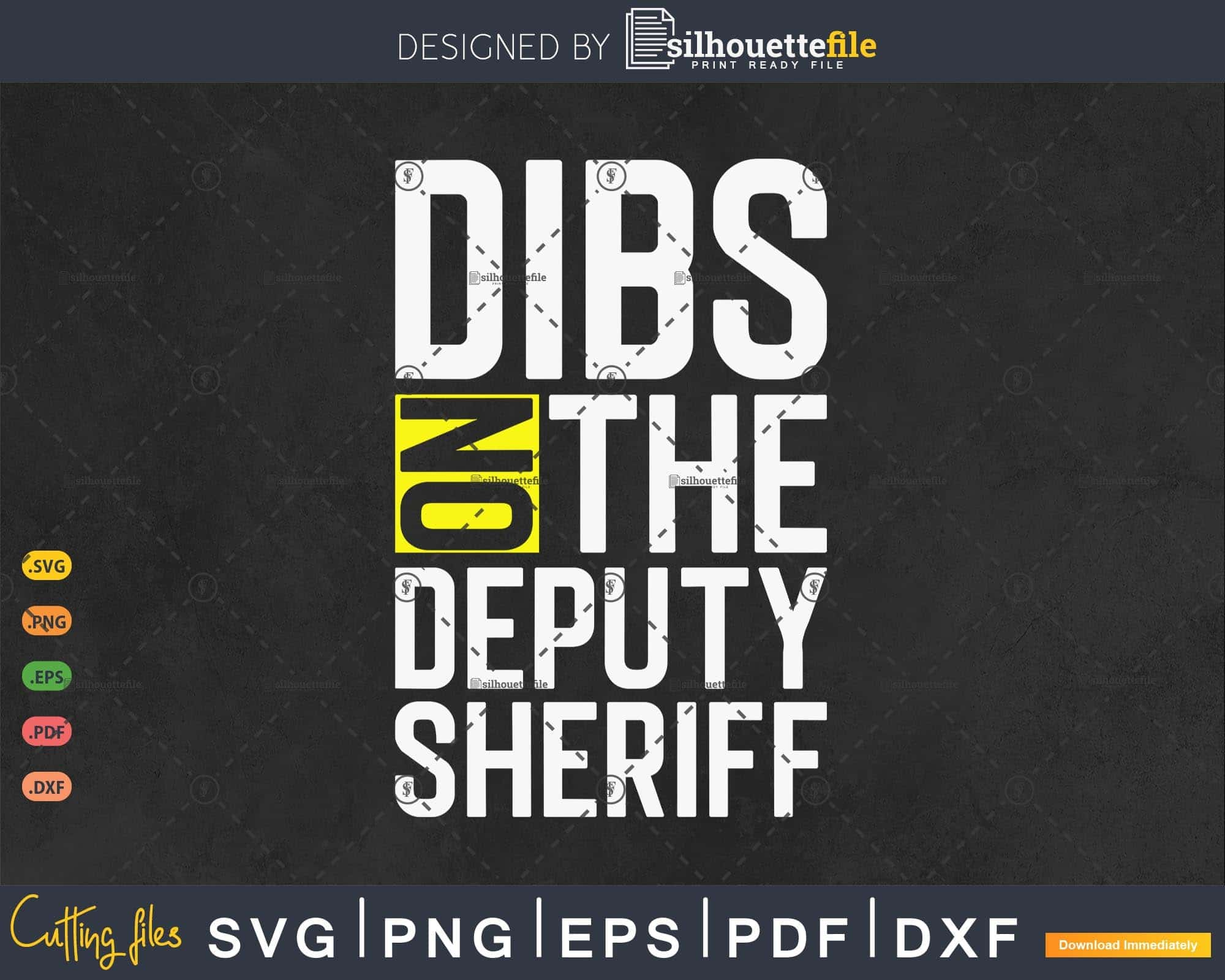 Dibs On The Deputy sheriff Deputy sheriff's Wife Gift Svg T-shirt ...