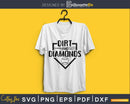Dirt And Diamonds Baseball svg Cricut files