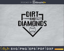 Dirt And Diamonds Softball SVG | PNG | PDF | DXF files