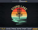 Disc Golf Basket Stupid Lake Frisbee Frolf Retro Golfer Svg