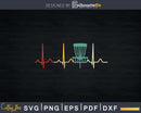 Disc Golf Retro Heartbeat Gift Svg Png Dxf Cut Files