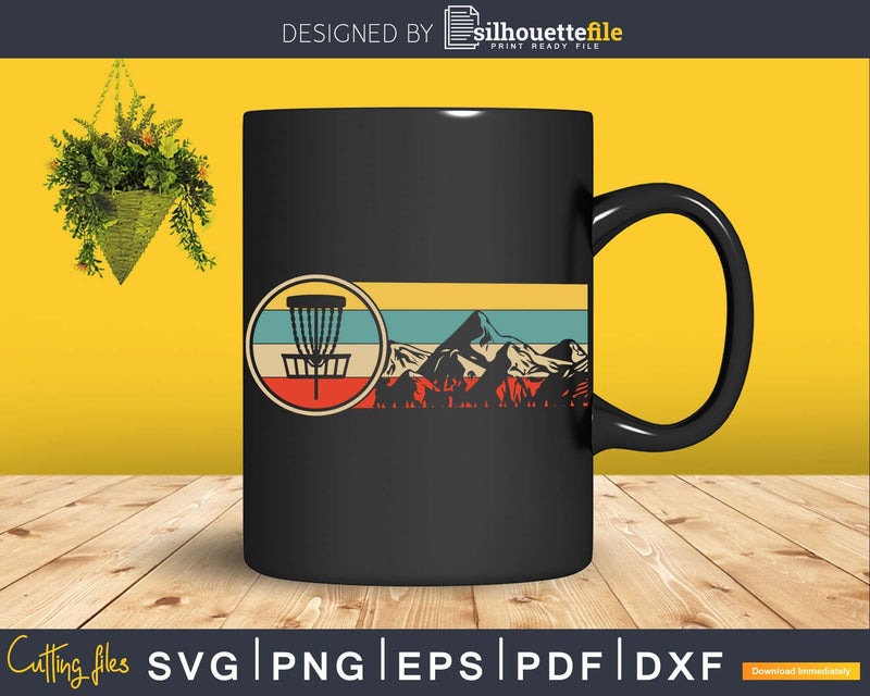 Disc Golf Retro Vintage Style Svg Png Dxf Cut Files