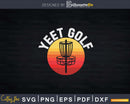 Disc Golf Yeet Basket Frisbee Frolf Retro Golfer Svg