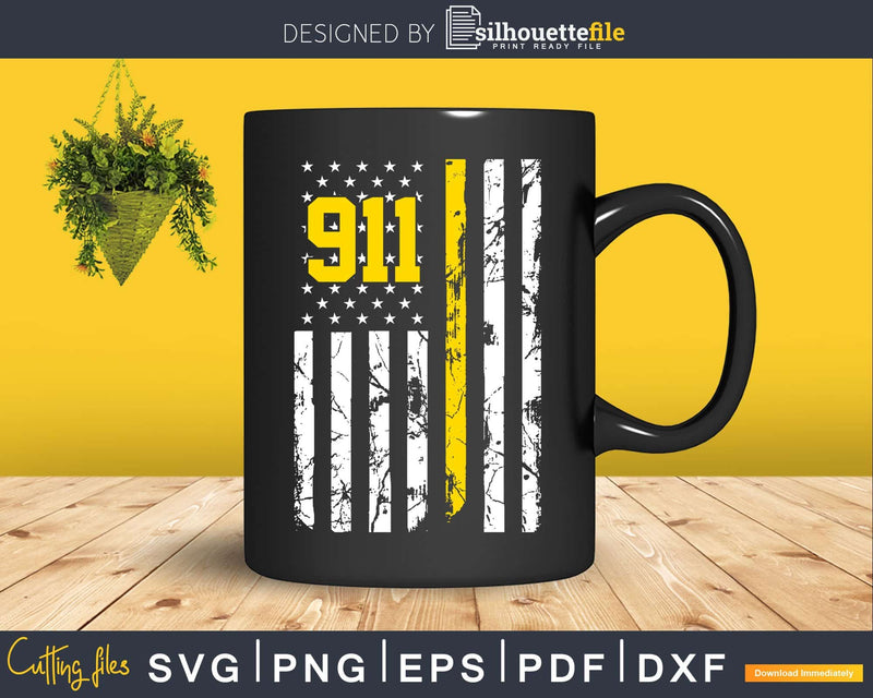 Dispatcher 911 USA Flag Dispatching Svg Dxf Cricut Cut Files