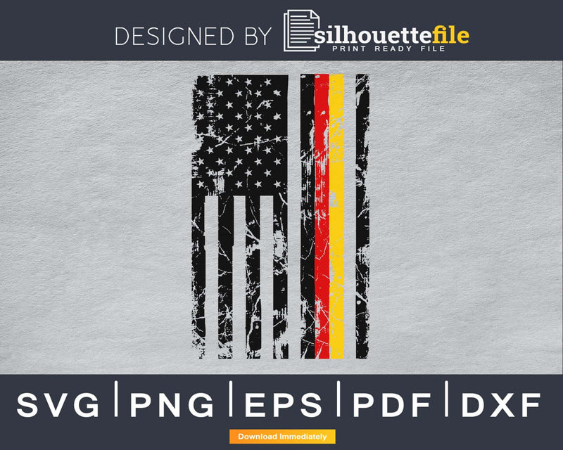 Distressed America Germany Flag svg cricut png cutting