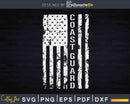 Distressed American Flag Us Coast Guard Veteran Day Svg