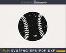 Distressed baseball silhouette svg png digital files