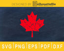 Distressed Canadian Maple Leaf svg cricut cut files