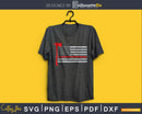 Distressed Patriot Thin Red Line American Flag Firefighter
