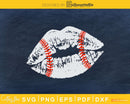 distressed Softball lips svg png cutting digital files