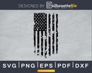 Distressed US Flag silhouette svg cricut digital files