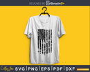 Distressed US Flag silhouette svg cricut digital files