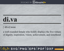 Diva definition svg printable file