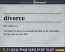 Divorce definition svg printable file