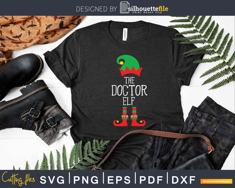 Doctor Elf Matching Family Christmas Party Pajama Svg Png