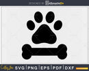 Dog Paw Print SVG cricut craft printable cut files