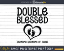 Double Blessed Grandma Of Twins Gift for Svg Png Instant