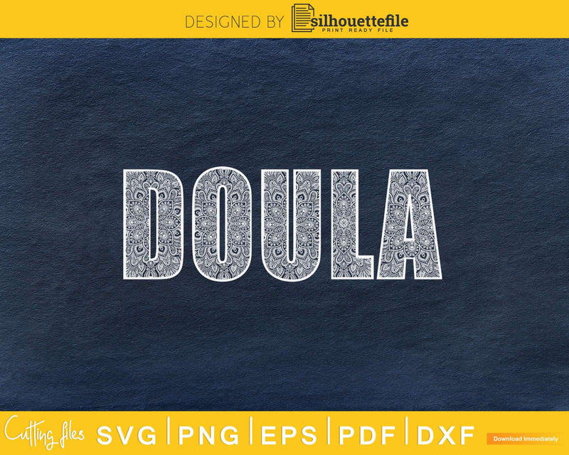 Doula mandala flower SVG DXF cricut digital cut files