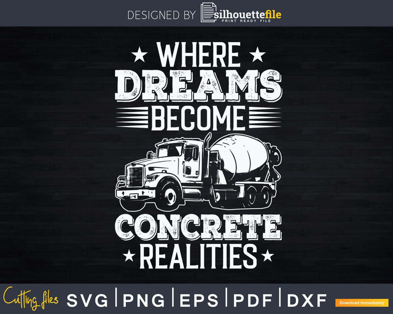 Dreams Become Concrete Realities Finisher Svg T-shirt Design