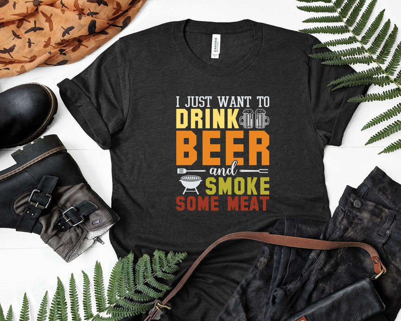Drunk BBQ Smoked Meat Steak Beer Barbecue Svg Png T-shirt
