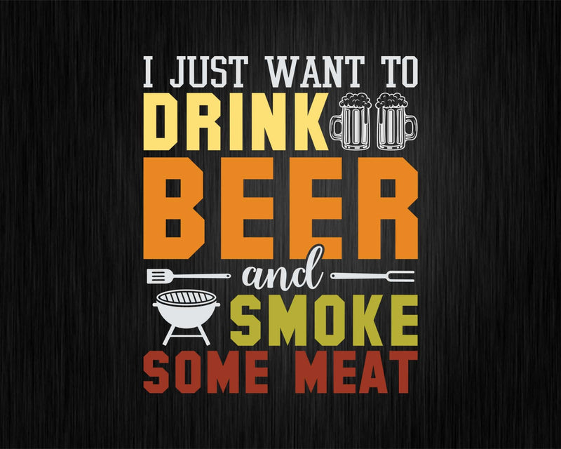 Drunk BBQ Smoked Meat Steak Beer Barbecue Svg Png T-shirt