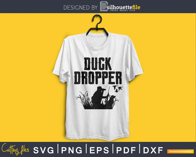 Duck Dropper duck hunting silhouette digital cutting vector