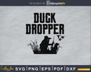 Duck Dropper duck hunting silhouette digital cutting vector