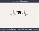 Duck hunting heartbeat silhouette digital svg png files