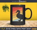 Duck Retro vintage Style craft svg png design cut printable