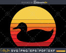 Duck Retro vintage Style svg cut design cutting print-ready