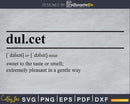 Dulcet definition svg printable file