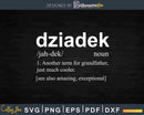 Dziadek Definition Grandpa Svg Printable Cut Files