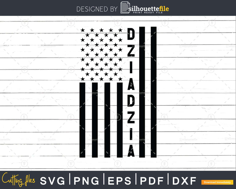 Dziadzia USA Flag 4th Of July Svg Png T-shirt Design
