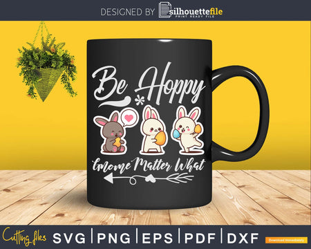 Easter Gnome Be Hoppy Spring Bunny Pun Svg Dxf Cut Files