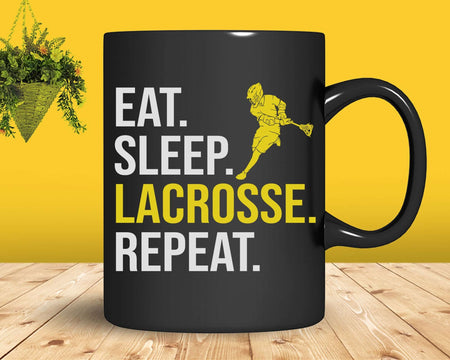 Eat Sleep Lacrosse Repeat Sports Team Svg Png Digital Cut