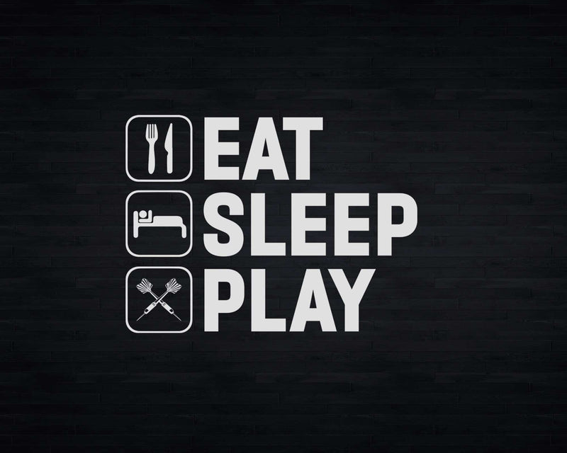 Eat sleep play Darts Svg Png Cricut Files
