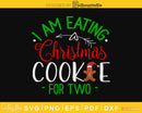 Eating Christmas Cookies For Two SVG DXF Cut File