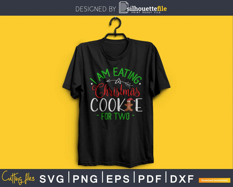 Eating Christmas Cookies For Two SVG DXF Cut File