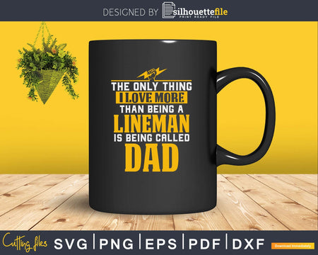 Electric Cable Lineman Dad svg png dxf cutting craft cut